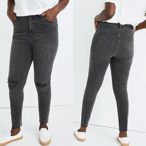 Madewell Women's NWT Gray Raw Hem 9inch High Rise Skinny Jeans Size 37/Plus 24 P